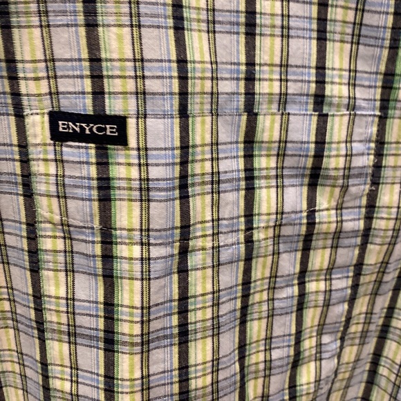 Enyce Clothing blue multi plaid button down - Picture 3 of 4